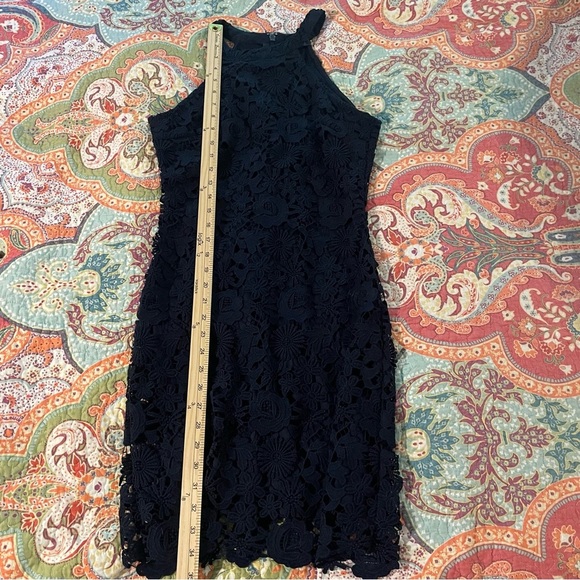 Lulu's Navy Floral Mini Dress - Picture 6 of 9